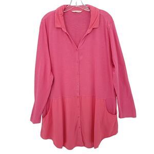 Soft Surroundings Pink Cotton Viscose Tunic Top